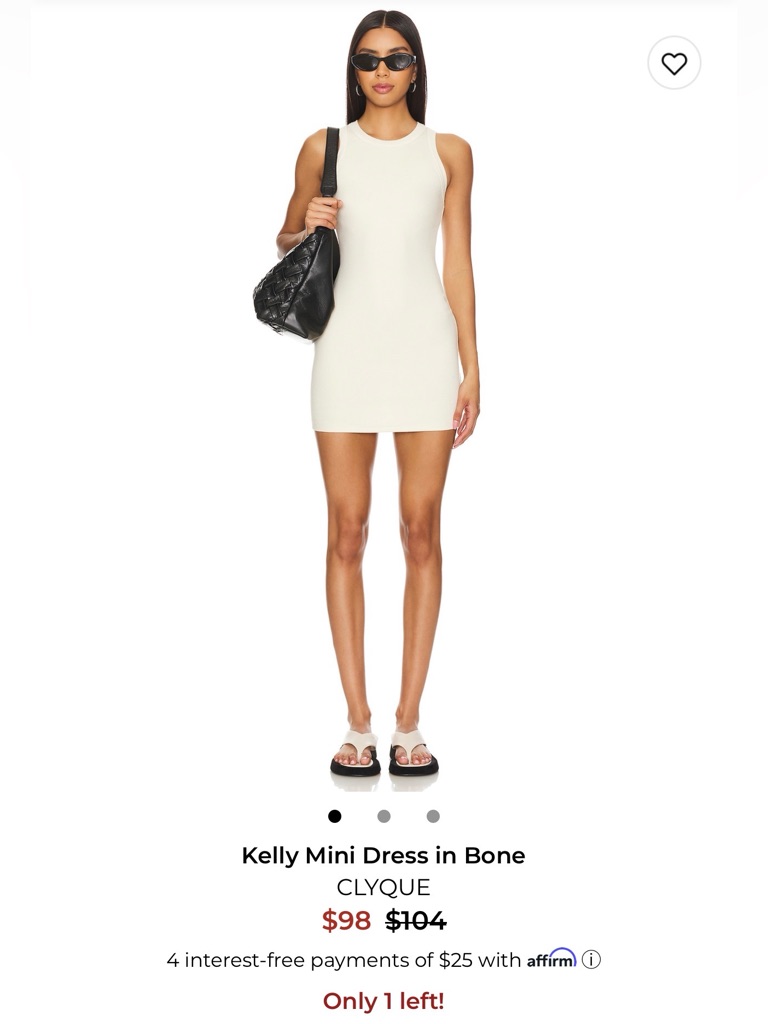 Sleek Mini Dress In Bone